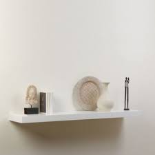 B Floating Shelf Kit White Lacquered W 1200 D 250mm 0000003628249 To Go Along Wall Opposite Range Cooker Floating Shelves Shelves White Floating Shelves
