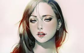 Wallpaper look, face, background, hair, portrait, Nikolay Khvatov, Cute  Bunny, Katherine Bollinger for mobile and desktop, section девушки,  resolution 2560x1690