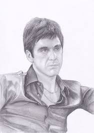 Black And White Scarface Sketch Pin By Palestine Is My Homeland On Art Paintings لوحات فنية In 2020 Al Pacino Scarface Art Prints