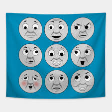 Thomas the tank engine face. The Many Faces Of Thomas The Tank Engine Thomas Tank Engine Tapisserie Teepublic De