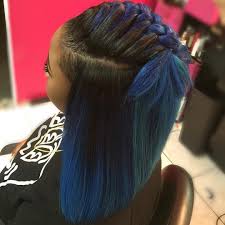 Looking for a style upgrade on short hair? Blue Hairstyle Quick Weave Natural Hair Styles Hair Styles Hair