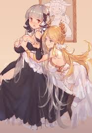 Swd3e2, Formidable (Azur Lane), blonde, hands on boobs, red eyes, women  trio, long hair, open mouth, blue eyes, anime, anime girls, Azur Lane,  Illustrious (Azur Lane), Victorious (Azur Lane), boob grab, portrait