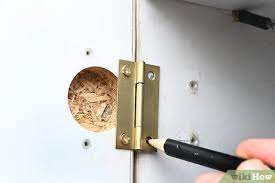 Large opening angle blum cabinet hinge and plate set. 3 Ways To Replace Cabinet Hinges Wikihow