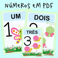 Cartazes Numeros Para Imprimir Em Pdf Bichinhos De Jardim