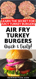 The recipe also includes instructions for frozen burgers. Air Fryer Turkey Burgers Recipe Video Summer Yule Nutrition