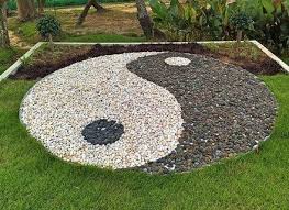 Yin Yang Garden Sculpture Google Search Mulch Landscaping Small Garden Landscape Wildflower Garden