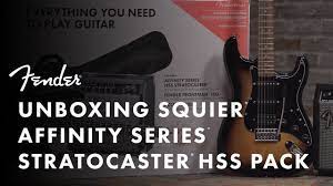 Unboxing The Squier Affinity Hss Stratocaster Pack Fender Youtube