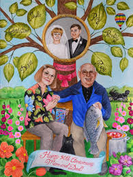 50th anniversary flowers for parents. Family Tree Art A Meaningful Gift For Parents 50th Wedding Anniversary