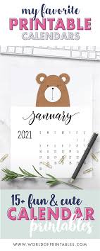Sure, digital calendars are convenient — we can take them everyw. 15 Free Fun And Cute Children S 2021 Calendar Printables