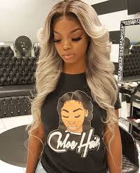 Sew In Black And Blonde Weave Middlepart Curls Gray Blackroots Inches Blonde Hair Sew In Hair Styles Blonde Weave