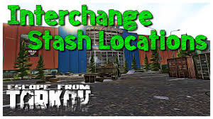 Interchange map and extraction points. Interchange Hidden Stash Locations Looting Route Escape From Tarkov Youtube