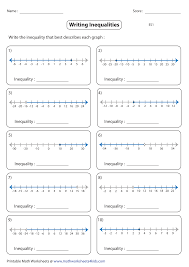Identifying inequalities | solving inequalities, graphing. Https Www Mathworksheets4kids Com Inequalities Writing Inequalities Easy1 Pdf
