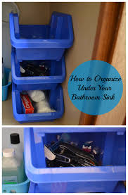 how to organize under bathroom sink