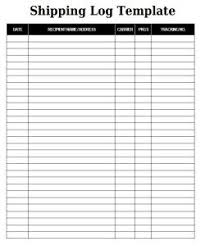 Shipping Log Template Templates Free Printables Free