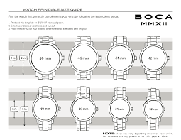 Watch Size Guide Boca Mmxii Official Website