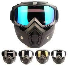Mask Goggles Motorcycle Bike Motocross Atv Dirt Bike Off Road Racing Extreme Sport Goggles Glasses Anti Uv Detachable Wish Motorcycle Face Mask Airsoft Mask Face Mask