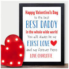 Valentine's day provides a day of love around the world and daughters help make your world go around. Happy Valentines Day Personalised Gifts For Daddy Unique Custom Valentines Presents From New Baby Boy Or Girl Son Or Daughter For Daddy Dad Father Daddy Valentines Day Keepsakes From Child