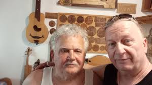 Franz Schmuck and his self designed wooden instrument. Styria, Austria.