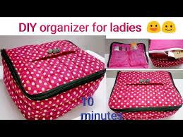 Professional organizer certified in konmari method of decluttering teaches us how to fold different types of. Very Easy Diy Zipper Box Bag Multipurpose Organizer Cosmetics Bag Underwear Organizer Travel Bag Youtube