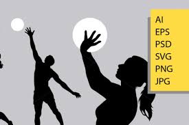 Download Volley Ball Sport Silhouette Graphic By Cove703 Creative Fabrica SVG Cut Files