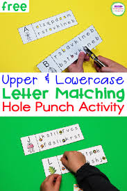 Letters in the english alphabet can be two types. Uppercase Lowercase Letter Recognition Matching Hole Punch Activity
