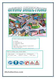 Giving Directions Giving Directions School Worksheet Directions