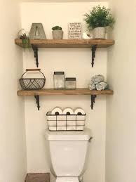 Open Shelving In Powder Room Half Bath Bathroom House Bathroom Halfbat Powder Room Decor Bathroom Shelf Decor Half Bathroom Decor