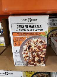 Half the box is choc. Caesar S Kitchen Chicken Marsala Rice Cauliflower Eat With Emily
