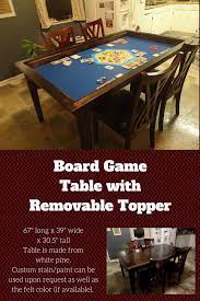 Hybrid Table Designed For Playing Board Games The Felt Covered Play Area Sits 3 Below The Rim Of The Table No More Missin Table Games Table Board Game Table