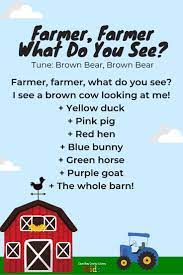 Farmer Farmer What Do You See Farm Activities Preschool Farm Preschool Farm Animals Preschool