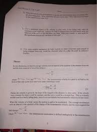 Solved Variable Chos I Displacement Or Velocity In The S