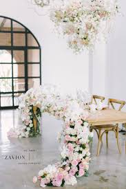 Bridal Table Floral Runner Flower Runner Hanging Arrangement Orchids Roses Pink Green Wedding Table Flowers Green And White Wedding Flowers Bridal Table