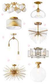 Our Favorite Flush Mounts Lighting Lightfixtures Flushmount Brass Light Fixture Brass Lighting Light Fixtures