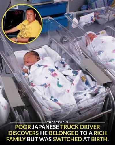 A 60-year-old man who had spent his entire life working as a truck driver  made a heartbreaking discovery: he had been accidentally switched at birth  in 1953 at San-Ikukai Hospital. Raised by