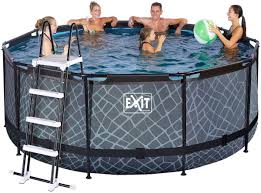 Exit Framepool Oxh 360x122 Cm Mit Kartuschenfilter Frame Pools Swimmingpools Pools Garten Alphaloo In 2020 Pool Swimmingpool Skimmer Pool