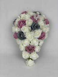 Further money can be cut from the flower budget by making the bouquet. Artificial Bridal Teardrop Bouquet Butterfly Ivory Beautiful Bouquets