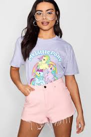 Friendship is magic is an animated television series produced by hasbro as part of the my little pony toy franchise, which is tied in with the 2010 relaunch of dolls and play sets and original programming for the american children's cable channel discovery family (formerly hub network). My Little Pony T Shirt Boohoo My Little Pony Clothes My Little Pony Shirt Summer Outfits For Teens
