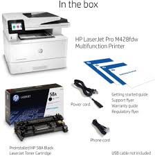 Download hp laserjet pro m404 n printer series full software and drivers. Hp Laserjet Pro Mfp M428fdw Black And White All In One Laser Printer White W1a30a Bgj Best Buy