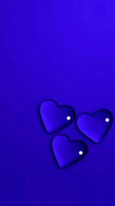 Three Clear Gel Hearts On A Royal Blue Background Heart Wallpaper Blue Wallpapers Blue Backgrounds