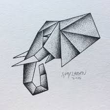 Geo Elephant Don T Think I Had Drawn A Geometric Animal Yet This Year So I Geometric Drawing Geometric Animals Geometric Elephant