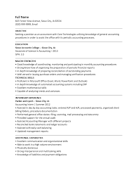 entry level accounting resume template