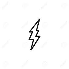 Lightning Bolt Symbol Line Icon Royalty Free Cliparts Vectors And Stock Illustration Image 96281610