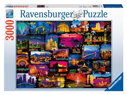 Jigsaw └ contemporary puzzles └ puzzles └ toys & hobbies all categories antiques art baby books & magazines business & industrial cameras & photo cell phones & accessories clothing, shoes & accessories coins & paper money collectibles computers/tablets & networking consumer. Amazon Com Around The World Jigsaw Puzzle 3000 Piece Toys Games World Puzzle Ravensburger Puzzle