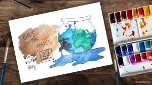 The day is used to advocate for the sustainable management of. World Water Day 2018 Poster Drawing And Colouring Save The Water Youtube