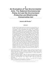 The environmental quality (amendment) act 1985, amended the environmental quality act, 1974. Pdf An Evaluation Of Two Environmental Acts The National Environmental Policy Act And The Environment Protection And Biodiversity Conservation Act