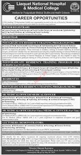 Prepared residency applicants know there are many costs and fees along the road to residency. Liaquat National Hospital Medical College Jobs 2019 2021 Job Advertisement Pakistan