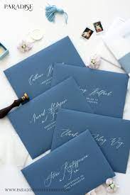 Elegant Dusty Blue Envelopes Wedding Stationery Weddingstationery Envelopes We Wedding Invitation Envelopes Classy Wedding Invitations Blue Wedding Invitations