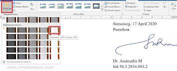 Cara Membuat Scan Tanda Tangan Transparan Di Ms Word Tren Kampus