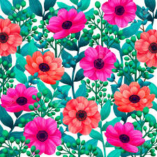In this regard, nice flowers free. Luminous Tropical Background With 3d Style Flowers And Leaves Royalty Free Cliparts Vectors And Stock Illustration Image 112037340