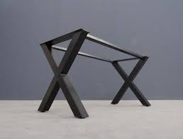 Best Metal Table Bases For Glass Tops Made To Order In 2020 Metal Table Base Steel Dining Table Metal Table